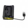 Зарядно за GoPro Hero 3/3+, За батерии AHDBT-201/301/2, LCD дисплей, USB кабел, Двойно, снимка 5