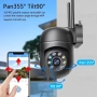 WiFi 5 Mpx безжична IP камера с нощно виждане, 360°, Full HD, слот за карта, V720, снимка 3