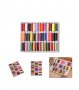 Комплект от 25 празни макари за съхраняване на цветни конци за домашна шевна машина, снимка 1