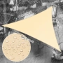 Водоустойчива триъгълна бежова тента за вашата градина, водонепромокаема, 3х3х3 и 4х4х4, снимка 3