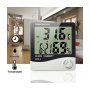 Термометър, влагометър и часовник 5в1 за вътрешна и външна температура, снимка 6