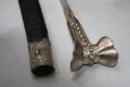 Стар османски балкански сребърен ятаган. Сребърна дръжка., снимка 12