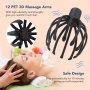 Електрически масажор октопод за глава / Облекчаване на стреса / Терапевтичен масажор за глава , снимка 12