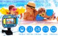 Детска HD Екшън камера/водоустойчив 180° Въртящ се фотоапарат 20MP/подводен спорт/32GB SD карта, снимка 7