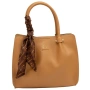Класическа дамска чанта AMORE Francesca - Dark biege, снимка 1