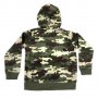 Зелен Камуфлаж Суичър Суитшърт Суитчър Горнище с Цип Качулка, снимка 2