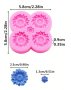 5 цветя цвете малка лайка маргаритка гербер силиконов молд форма фондан гипс шоколад декор, снимка 3