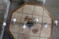Дълъг абажур с 6 лампички Германия , снимка 1 - Лампи за таван - 28216102