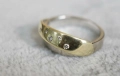 Златен пръстен 14к с диаманти, снимка 3