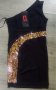 Quontum Нова къса черна рокля с пайети едно рамо , снимка 5