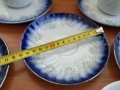 Порцеланов сервиз за чай кобалт и сребро , снимка 3