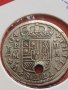 Сребърна монета 2 реала 1723г. Филип пети Мадрид Испания 12204, снимка 2