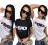 Дамска тениска FENDI принт. Всички размери, снимка 1 - Тениски - 28223806