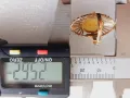 Дамски златен пръстен 14к с цитрин,арт деко, снимка 7