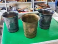 Стари чаши метални с посребряване, снимка 1