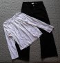 Дамски сет черен панталон H&M и ефектна бяла блуза , снимка 1 - Панталони - 26692111