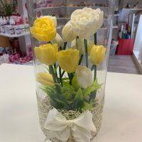 цветя от ароматен глицеринов сапун и Българска роза , снимка 5 - Изкуствени цветя - 43397023