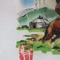  Серия традиционни картини живопис - Монголия - 12-6, снимка 6 - Картини - 32265585
