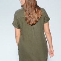 Mango XL рокля тип риза от 100 % лиосел, снимка 3 - Рокли - 32545675