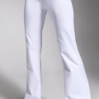 Бял Панталон с Широки Крачоли, снимка 1 - Панталони - 39545653