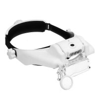 Увеличителна лупа за глава очила LED осветление лампа за часовници зъболекар четене шиене бродиране, снимка 4 - Други инструменти - 25432214