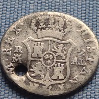 Сребърна монета 2 реала 1808г. Карлос четвърти Мадрид Испания 13629, снимка 9 - Нумизматика и бонистика - 42968431