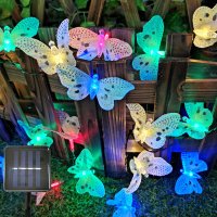Верига от LED лампички за градината  с пеперуди, снимка 5 - Декорация за дома - 43987467