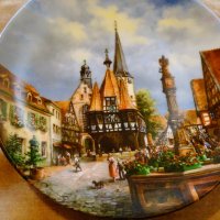 Баварски порцелан рисувана чиния,сертификат. , снимка 7 - Антикварни и старинни предмети - 26895469