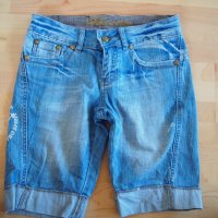 Къси светло сини дънкови панталонки, снимка 3 - Къси панталони и бермуди - 26256947