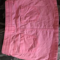 Къса розова пола дънкови панталонки момиче 128 140 размер, снимка 4 - Детски къси панталони - 33322925