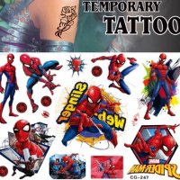 Spiderman Спайдърмен Спайдермен Tattoo татос татуировка временна детска, снимка 4 - Други - 21655507