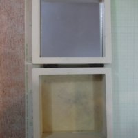 Кутия дървена бяла с цветна апликация и огледало, снимка 5 - Други ценни предмети - 26526398