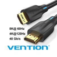 Vention кабел Cable HDMI 2.1 - 1.5m - 8K/60Hz Black - AANBG, снимка 1 - Кабели и адаптери - 43356525