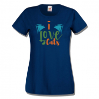 Дамска тениска I Love Cats,Тениска с Кучета,Животни,Изненада,Празник, снимка 8 - Тениски - 36428268