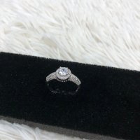 Сребърен пръстен с цирконий сребро проба 925 , снимка 1 - Пръстени - 43172312