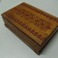 № 6496 стара дървена кутия - табакера  - размер 22,5 / 15 / 7,5 см , снимка 3 - Други ценни предмети - 37894204