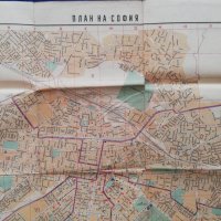 План на София 1957 г. Схема на София и присъединените към нея селища , снимка 2 - Други - 43536381