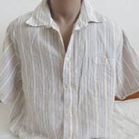 Мъжка риза с къс ръкав от лен City Line, снимка 1 - Ризи - 33519896