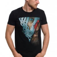 Нова мъжка тениска с дигитален печат на сериала Викинги, снимка 5 - Тениски - 28361669