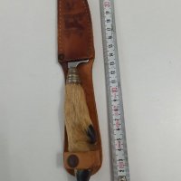 Ловен нож с дръжка от крача на сърна, снимка 1 - Антикварни и старинни предмети - 39074978
