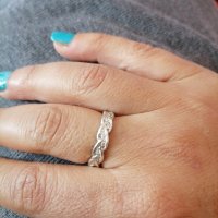 Нежен и елегантен сребърен пръстен - модел R023A, снимка 4 - Пръстени - 43877040