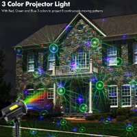 Проектор за коледни светлини Dalanpa с 8 шарки, 3 цвята, снимка 2 - Декорация за дома - 43119399