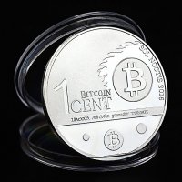 1 Биткойн цент Орел / 1 Bitcoin cent Eagle - Silver, снимка 2 - Нумизматика и бонистика - 38044735