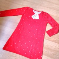 128 см. Нова червена рокля "Точици", снимка 1 - Детски рокли и поли - 26517012