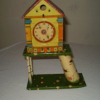 Тенекиена Играчка Часовник с пиле механика за части , снимка 2 - Колекции - 43920604