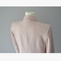 Ново дамско сако H&M Розово бяло райе удължено S 36 размер, снимка 5 - Сака - 43437010