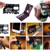 Нож тип визитка многофункционален Digital One SP00450 Ninja Wallet с отвертки 18в1, снимка 2 - Други стоки за дома - 37984778