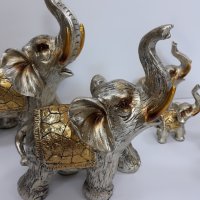 Златни слонове - 5 различни размера.Символ на щастието., снимка 5 - Декорация за дома - 37620313