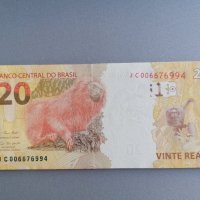 Банкнота - Бразилия - 20 риала UNC | 2010г., снимка 2 - Нумизматика и бонистика - 39389249