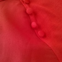 Червена блуза с копчeта, снимка 7 - Туники - 37967277